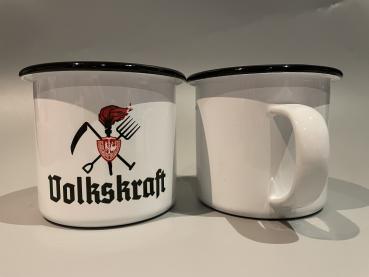 Emaille Tasse "Volkskraft"